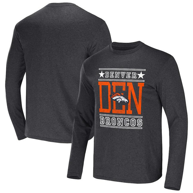 Men's Denver Broncos Heathered Charcoal x Darius Rucker Collection Long Sleeve T-Shirt Men's Denver Broncos Heathered Charcoal x Darius Rucker Collection Long Sleeve T-Shirt